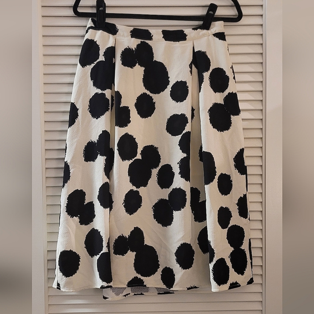 Who What Wear - Black & White Polka-Dot Skirt